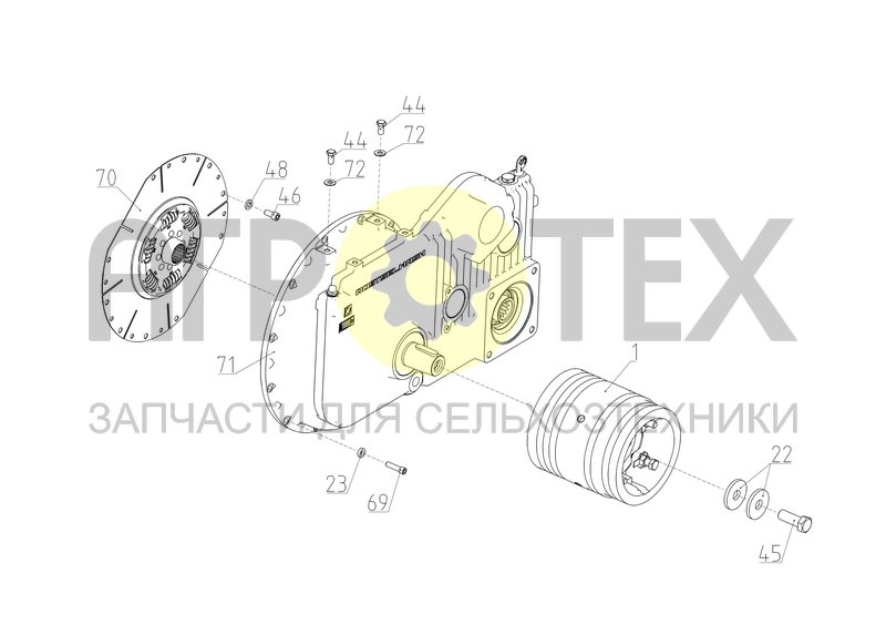 Чертеж Механизм отбора мощности (T500.05.07.000Ф)